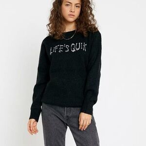 QUICKSILVER Black Crew Neck Sweater